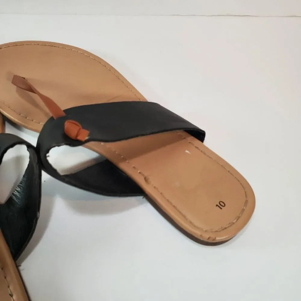 Cute black slip on sandals